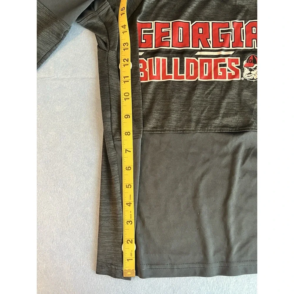 Georgia Bulldogs Athletic T-Shirt Black Red Size S Kids Youth Polyester Blend
